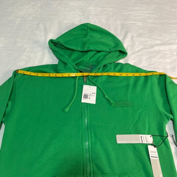 Forever 21 Green Unisex Zip Up Hoodie – Full Zip Sweatshirt – Size S – Fits Men - Picture 7 of 10